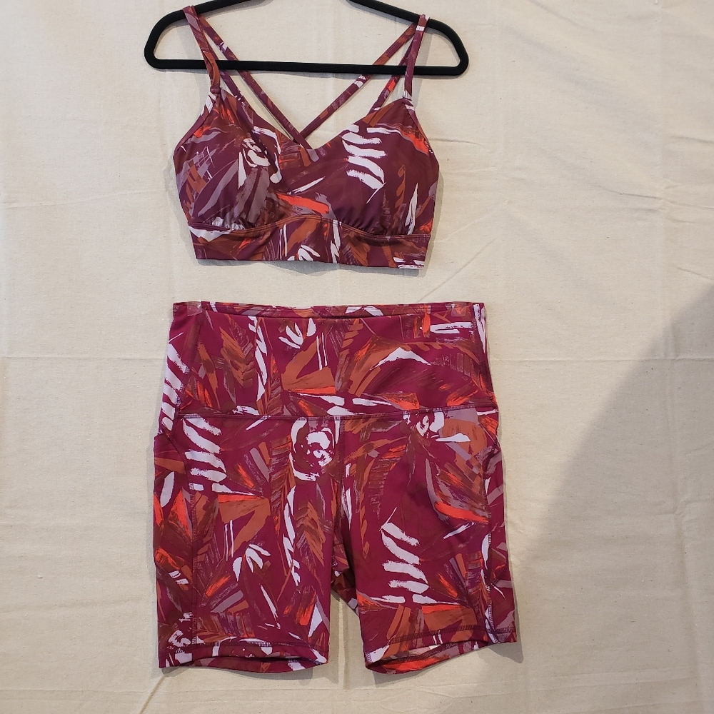 2 PIECE SET "ALL IN MOTION" Swim Wear Or Exercise Active Wear. Top XL Pants XXL